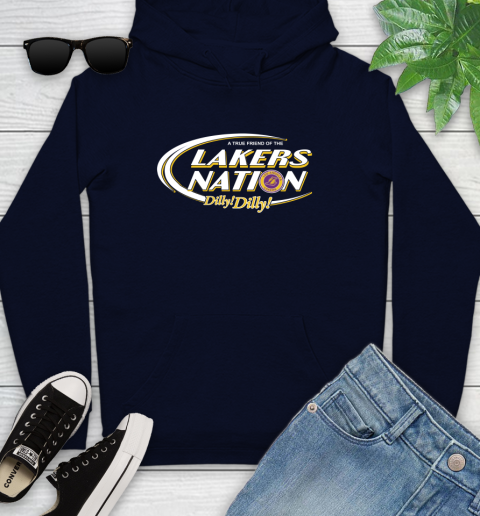 NBA A True Friend Of The Los Angeles Lakers Dilly Dilly Basketball Sports Youth Hoodie 3