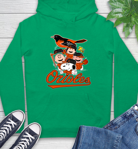 MLB Baltimore Orioles Snoopy Charlie Brown Woodstock The Peanuts Movie Baseball T Shirt_000 Hoodie 8