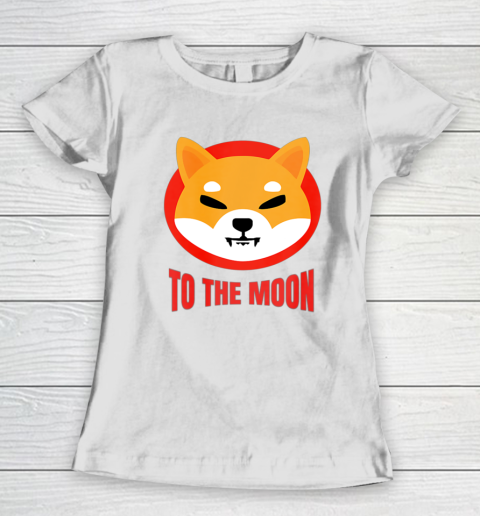 Shiba Inu Logo Shib to the Moon Design Women's T-Shirt