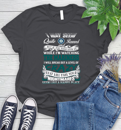 Seattle Mariners MLB Baseball Don't Mess With Me While I'm Watching My Team Women's T-Shirt 8