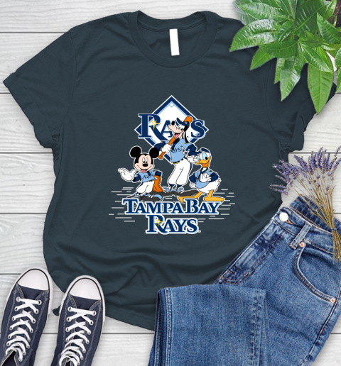 MLB Tampa Bay Rays Mickey Mouse Donald Duck Goofy Baseball T Shirt Women's T-Shirt 11