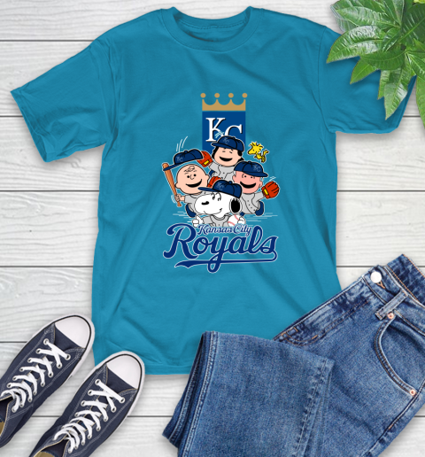 MLB Kansas City Royals Snoopy Charlie Brown Woodstock The Peanuts Movie Baseball T Shirt_000 T-Shirt 9
