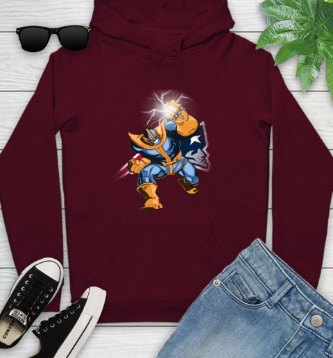 New England Patriots NFL Football Thanos Avengers Infinity War Marvel Youth Hoodie 7