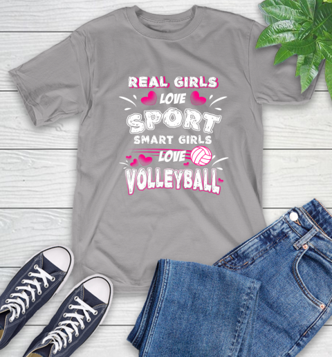 Real Girls Loves Sport Smart Girls Play Volleyball T-Shirt 18