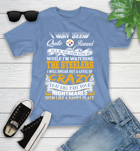 Pittsburgh Steelers NFL Football Don't Mess With Me While I'm Watching My Team Youth T-Shirt 15