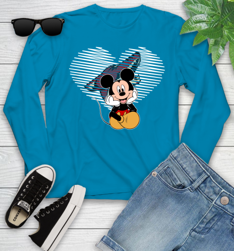 NHL Arizona Coyotes The Heart Mickey Mouse Disney Hockey Youth Long Sleeve 8