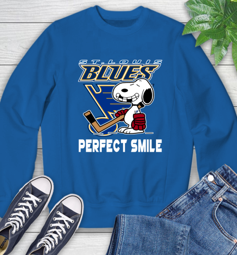 NHL St.Louis Blues Snoopy Perfect Smile The Peanuts Movie Hockey T Shirt Sweatshirt 9