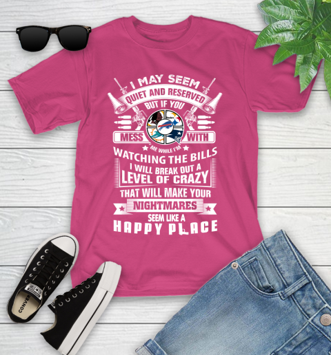 Buffalo Bills NFL Football Don't Mess With Me While I'm Watching My Team Sports Youth T-Shirt - Image 12