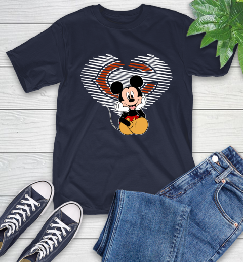 NFL Chicago Bears The Heart Mickey Mouse Disney Football T Shirt_000 T-Shirt 3
