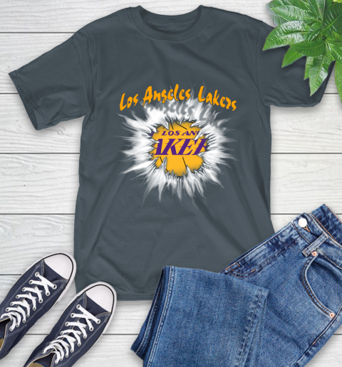 Los Angeles Lakers NBA Basketball Rip Sports T-Shirt 10