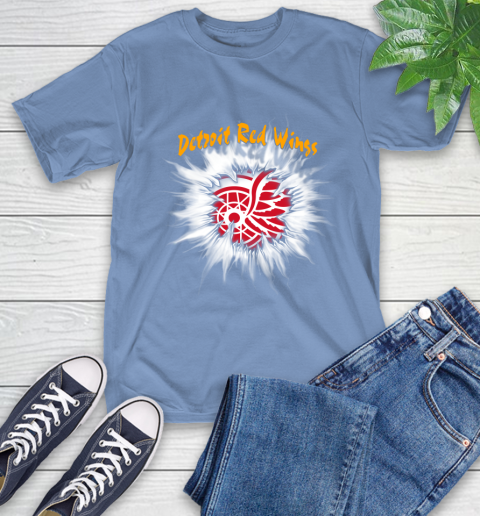 Detroit Red Wings NHL Hockey Adoring Fan Rip Sports T-Shirt 12