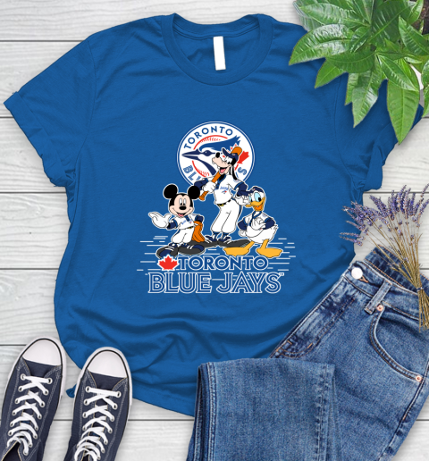 MLB Toronto Blue Jays Mickey Mouse Donald Duck Goofy Baseball T Shirt Women's T-Shirt 12