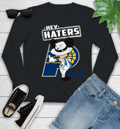 NBA Hey Haters Mickey Basketball Sports Indiana Pacers Youth Long Sleeve