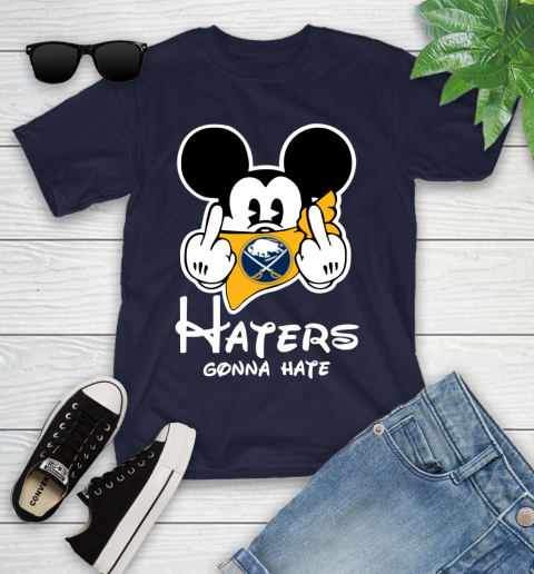 NHL Buffalo Sabres Haters Gonna Hate Mickey Mouse Disney Hockey T Shirt Youth T-Shirt 2