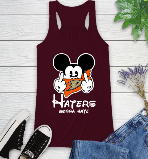 NHL Anaheim Ducks Haters Gonna Hate Mickey Mouse Disney Hockey T Shirt Racerback Tank 2