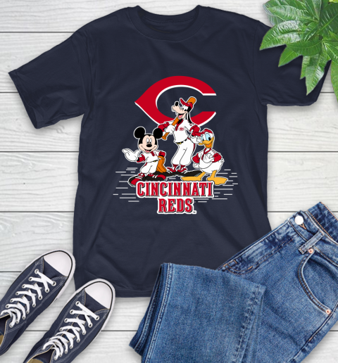 MLB Cincinnati Reds Mickey Mouse Donald Duck Goofy Baseball T Shirt T-Shirt 3