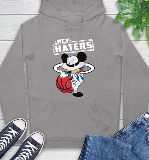 NBA Hey Haters Mickey Basketball Sports Miami Heat Hoodie 6