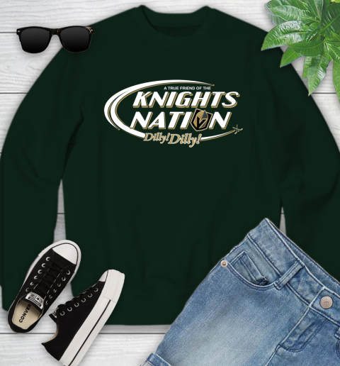 NHL A True Friend Of The Vegas Golden Knights Dilly Dilly Hockey Sports Youth Sweatshirt 9