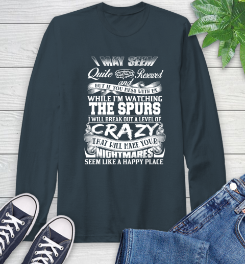 San Antonio Spurs NBA Basketball Don't Mess With Me While I'm Watching My Team Long Sleeve T-Shirt 9