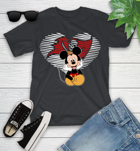 NFL Tampa Bay Buccaneers The Heart Mickey Mouse Disney Football T Shirt_000 Youth T-Shirt