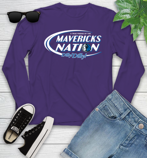 NBA A True Friend Of The Dallas Mavericks Dilly Dilly Basketball Sports Youth Long Sleeve 4