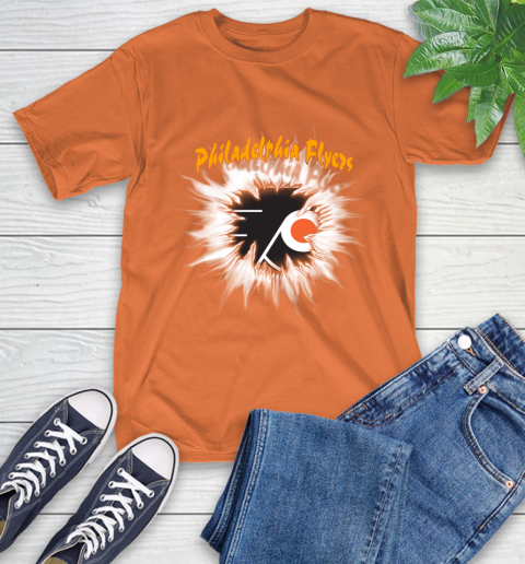 Philadelphia Flyers NHL Hockey Adoring Fan Rip Sports T-Shirt 4