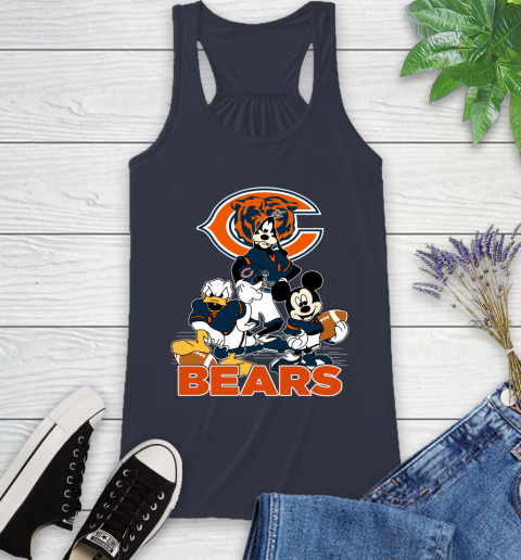 NFL Chicago Bears Mickey Mouse Donald Duck Goofy Football Shirt Racerback Tank 10