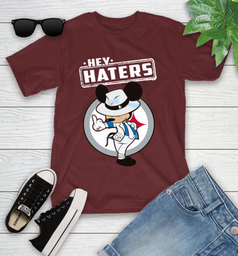 NFL Hey Haters Mickey Football Sports Pittsburgh Steelers Youth T-Shirt 14
