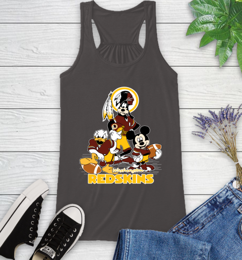 NFL Washington Redskins Mickey Mouse Donald Duck Goofy Football Shirt Racerback Tank 11