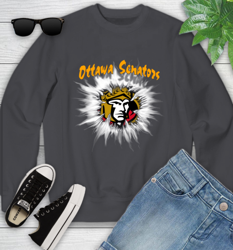 Ottawa Senators NHL Hockey Adoring Fan Rip Sports Youth Sweatshirt 5
