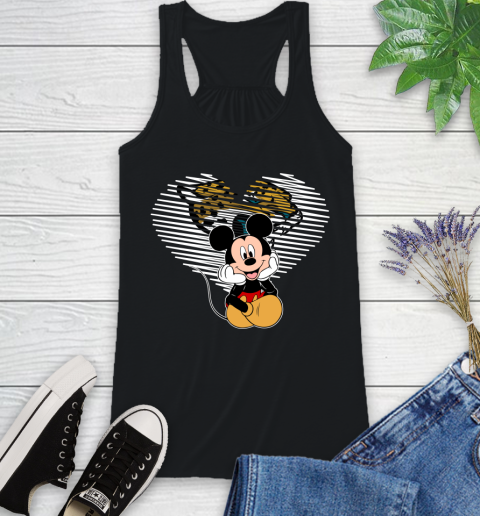 NFL Jacksonville Jaguars The Heart Mickey Mouse Disney Football T Shirt_000 Racerback Tank