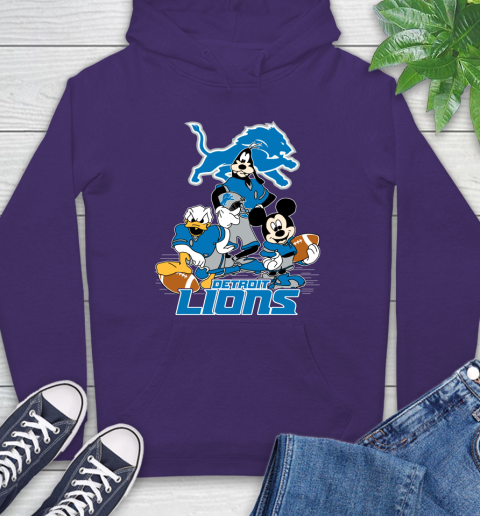 NFL Detroit Lions Mickey Mouse Donald Duck Goofy Football Shirt Hoodie 5