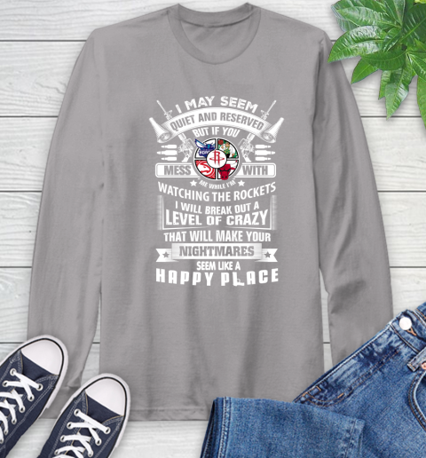 Houston Rockets NBA Basketball Don't Mess With Me While I'm Watching My Team Sports Long Sleeve T-Shirt 7 Houston Rockets NBA Basketball Don't Mess With Me While I'm Watching My Team Sports Long Sleeve T-Shirt - Image 7