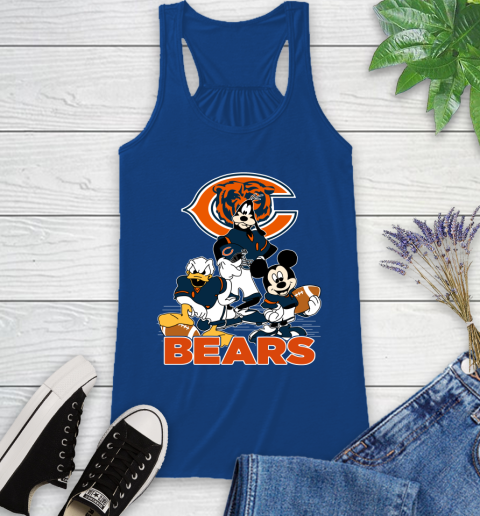 NFL Chicago Bears Mickey Mouse Donald Duck Goofy Football Shirt Racerback Tank 8