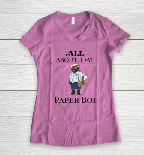 Paper Boi Shirt  All About My Man Dat Women's V-Neck T-Shirt 6