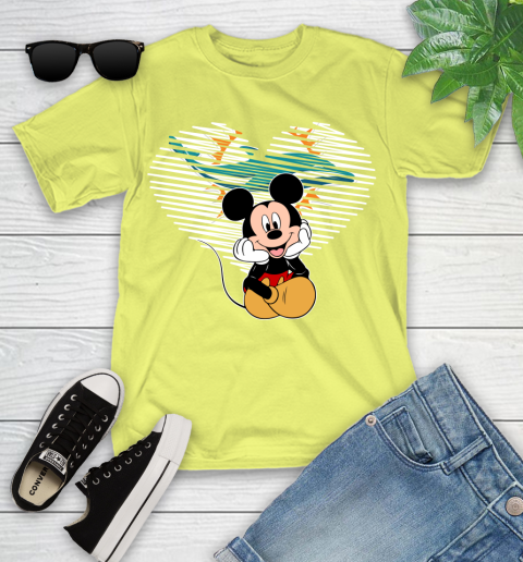 NFL Miami Dolphins The Heart Mickey Mouse Disney Football T Shirt_000 Youth T-Shirt 10