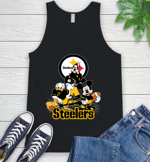 NFL Pittsburgh Steelers Mickey Mouse Donald Duck Goofy Football Shirt Tank Top