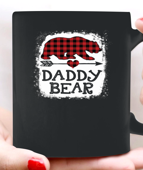 Daddy Bear Christmas Pajama Red Plaid Buffalo Family Ceramic Mug 11oz