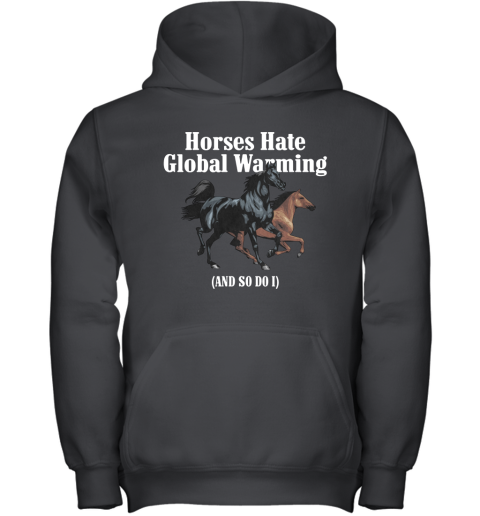 Caucasian James Horse Hate Global Warming Youth Hoodie