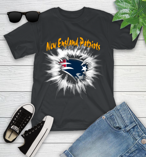 New England Patriots NFL Football Adoring Fan Rip Sports Youth T-Shirt