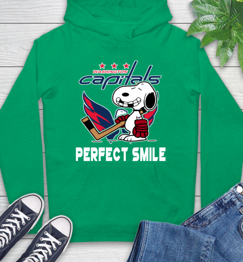 NHL Washington Capitals Snoopy Perfect Smile The Peanuts Movie Hockey T Shirt Hoodie 8
