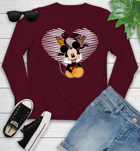 NHL Pittsburgh Penguins The Heart Mickey Mouse Disney Hockey Youth Long Sleeve 6