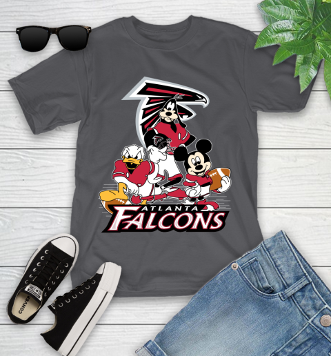 NFL Atlanta Falcons Mickey Mouse Donald Duck Goofy Football Shirt Youth T-Shirt 6