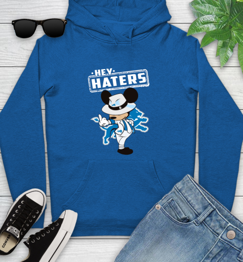 NFL Hey Haters Mickey Football Sports Detroit Lions Youth Hoodie 11