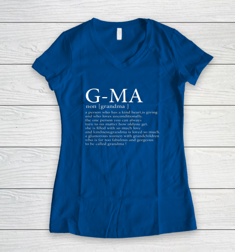 G Ma Definition Grandma Mother's Day Women's V-Neck T-Shirt 5