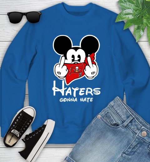NFL Tampa Bay Buccaneers Haters Gonna Hate Mickey Mouse Disney Football T Shirt_000 Youth Sweatshirt 7