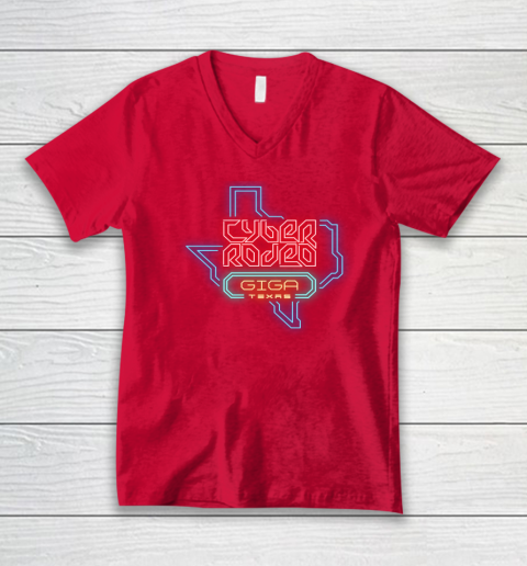 Cyber Rodeo Shirt Elon Musk Giga Texas Tesla Event V-Neck T-Shirt 5