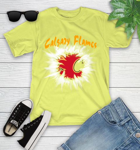 Calgary Flames NHL Hockey Adoring Fan Rip Sports Youth T-Shirt 10
