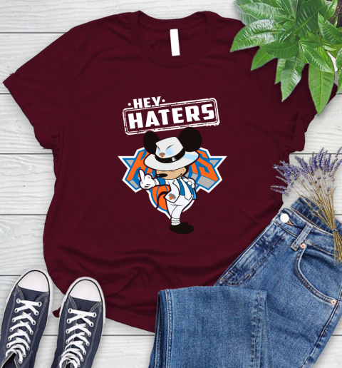 NBA Hey Haters Mickey Basketball Sports New York Knicks Women's T-Shirt 7