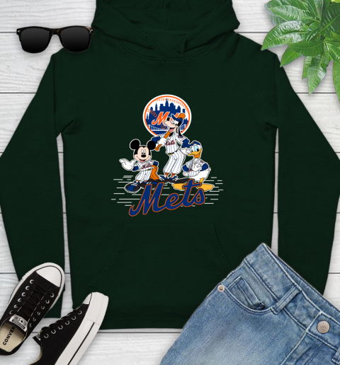 MLB New York Mets Mickey Mouse Donald Duck Goofy Baseball T Shirt Youth Hoodie 14